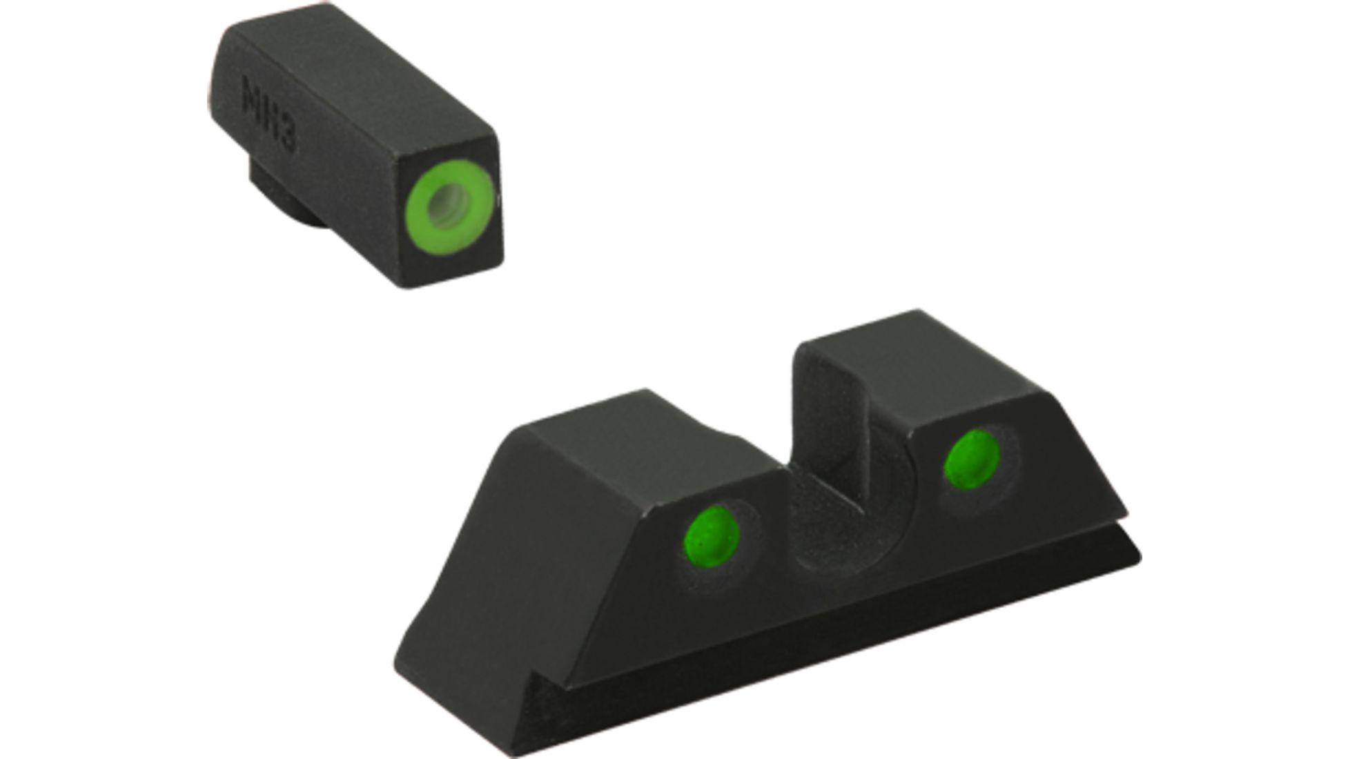 Meprolight ML41766 Hyper-Bright Night Sight Accessory 1 Meprolight ML41766 Hyper-Bright Green Ring Front/Green Rear Sights for S&W M&P Fullsize Compact Subcompact (Not Shield Models)