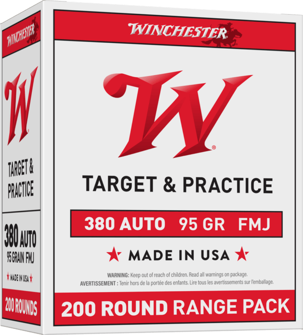 WINCHESTER USA 380ACP 95GR FMJ 200C