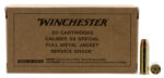 Winchester Ammo SG38W Service Grade  38Special 130gr Full Metal Jacket Flat Nose 50 Per Box/10 Case
