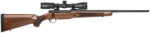 Mossberg 28059 Patriot  25-06 Rem Caliber with 5+1 Capacity, 22" Fluted Barrel, Matte Blued Metal Finish & Walnut Stock Right Hand (Full Size) Includes Vortex Crossfire II 3-9x40mm Scope
