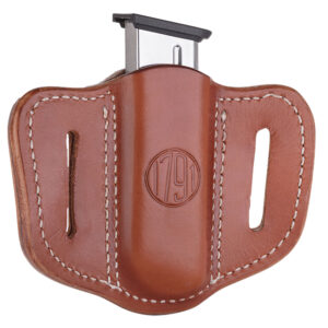 1791 Gunleather MAG1.1 Classic Brown Leather Belt Slide Magazine Holder