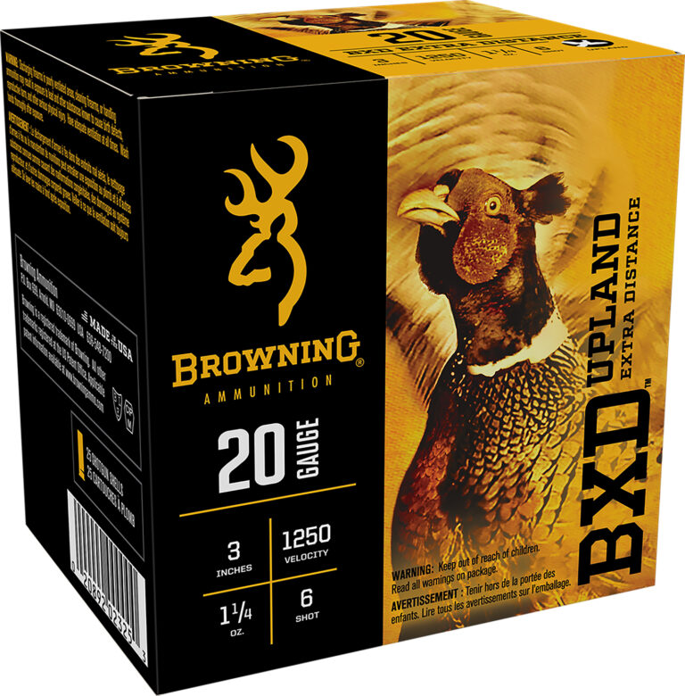 Browning BXD Upland 20 Gauge 3 Inch Nickel-Plated Lead Number 6 Shot 25 Round Ammunition