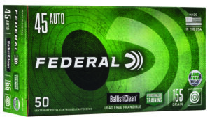 Federal BallistiClean 45 ACP 155 Grain Lead Free Frangible Ammunition