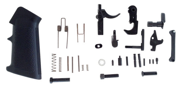 LBE Unlimited AR15LPKT Complete Lower Parts Kit  w/Pistol Grip & Trigger Guard AR-15 Black
