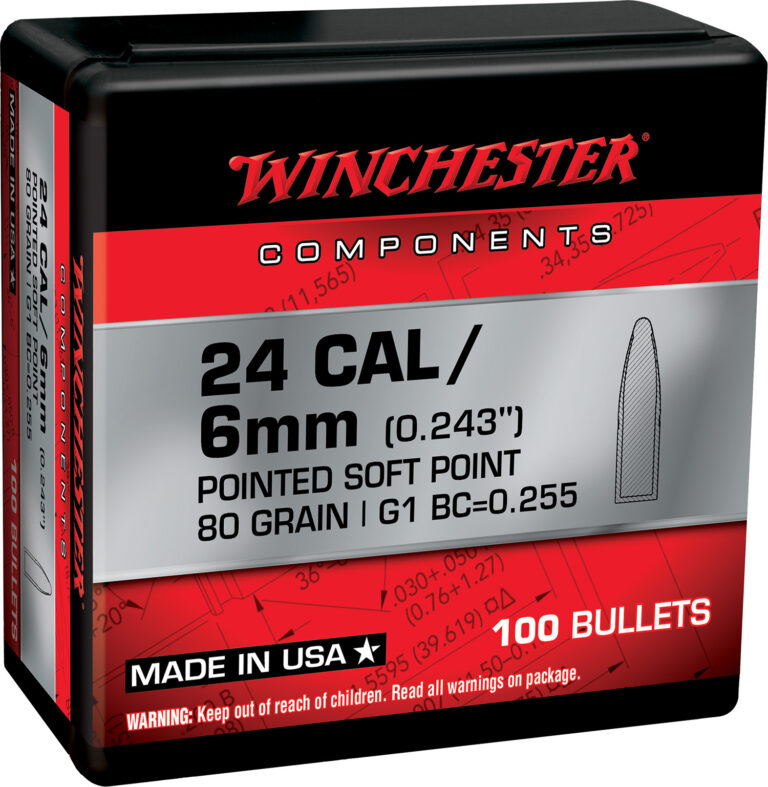 Winchester 243 Winchester 80 Grain Pointed Soft Point Centerfire Rifle Ammunition