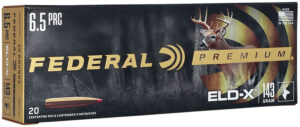 Federal Premium ELD-X 6.5 PRC 143 Grain Polymer Tip Rifle Ammunition