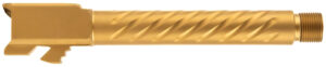 Ballistic Advantage Premium Series 8.7 Inch 9mm Luger Threaded Spiral Fluted Gold Barrel