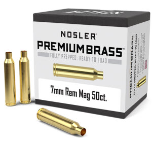 Nosler Premium Brass Unprimed 7mm Remington Magnum Rifle Reloading Brass