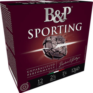 B&P Ammunition Sporting Clay 12 Gauge 2-3/4 Inch Number 8 Shot 25 Round Shotgun Ammunition