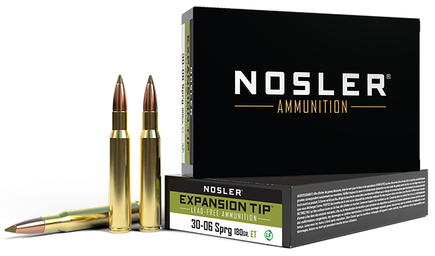 Nosler E-Tip 30-06 Springfield 180 Grain Lead Free Ammunition 1 Nosler E-Tip 30-06 Springfield 180 Grain Lead Free Ammunition