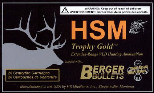 HSM 300RUM168VLD Trophy Gold Extended Range 300 RUM 168 gr Berger Hunting VLD Match 20 Per Box/ 20 Case 1 HSM 300RUM168VLD Trophy Gold Extended Range 300 RUM 168 gr Berger Hunting VLD Match 20 Per Box/ 20 Case