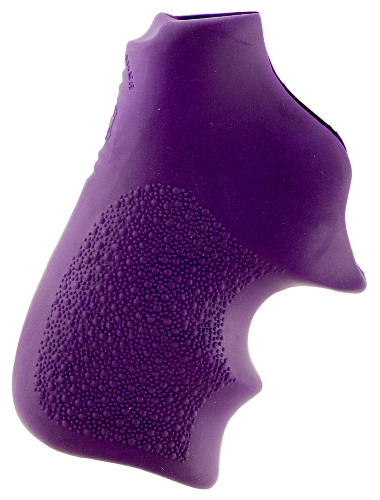 Hogue Tamer Cushion Purple Rubber Grip with Finger Grooves for Ruger LCR Revolver