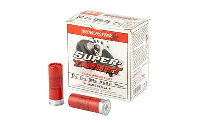 Winchester Super Target 12 Gauge 2-3/4 Inch Number 7.5 Shot 25 Round Shotgun Ammunition
