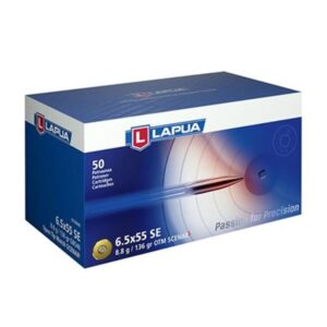 Lapua 6.5x55 Swedish Mauser 136 Grain Scenar-L OTM Rifle Ammunition 50 Round Box