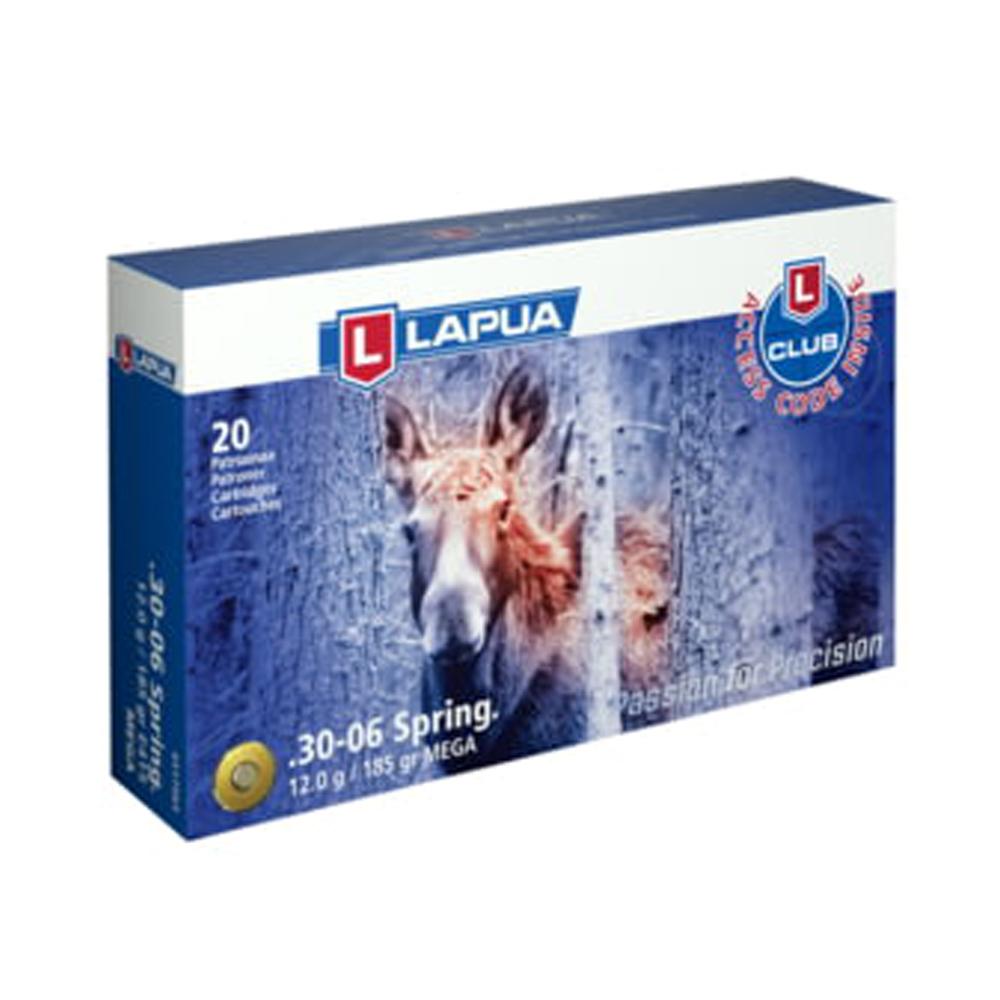 Lapua 30-06 Springfield 185 Grain Mega Soft Point Rifle Ammunition 20 Round Box 1 Lapua 30-06 Springfield 185 Grain Mega Soft Point Rifle Ammunition 20 Round Box