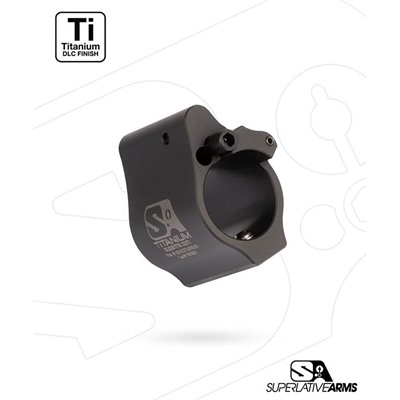 Superlative Arms AR-15 Solid Titanium Adjustable Gas Block 0.936 Inch Black Accessory