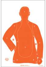 Action Target B21EORANGE100 Qualification  Silhouette Paper 23" x 35" Orange 100 Per Box