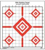 Action Target SI13100 Sighting Advanced Rifle Diamond Paper 100 yds Rifle 14" x 15" Red/White 100 Per Box