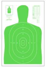 Action Target B27ELGR100 Qualification High Visibility Silhouette Paper 23"x35" Fluorescent Green/White 100 Per Box