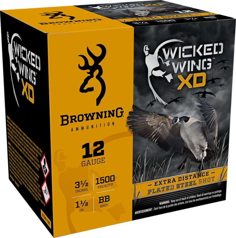 Browning Wicked Wing XD 12 Gauge 3.5 Inch BB Shot 25 Round Shotgun Ammunition