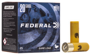 Federal Game Load 20 Gauge 2-3/4 Inch 7/8oz Number 6 Shot 25 Round Shotgun Ammunition