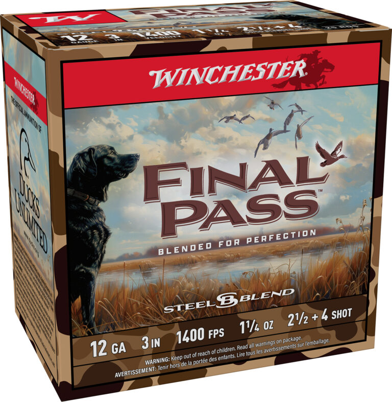 Winchester Final Pass 12 Gauge 3 Inch 1-1/4oz 2.5 and 4 Shot 25 Round Shotgun Ammunition