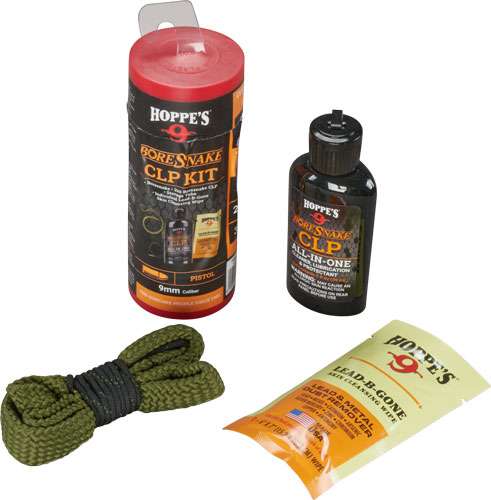Hoppes Boresnake 9mm Pistol Cleaning Kit with CLP
