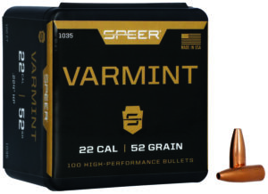 Speer Varmint 22 Caliber 52 Grain Hollow Point Ammunition