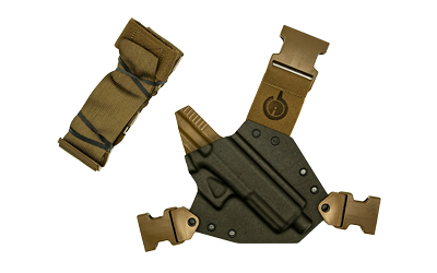 Gunfighters Inc Kenai Right Hand Glock 20/21 Gen5 Gray Chest Holster