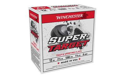 Winchester Super Target 12 Gauge 2-3/4 Inch Number 8 1-1/8oz 25 Round Shotgun Ammunition