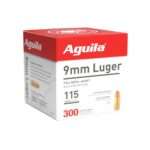 Aguila Handgun Ammunition 9mm Luger 115 gr FMJ 1150 fps 300/ct