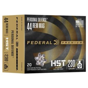 Federal Personal Defense HST 44 Remington Magnum 230 Grain JHP Ammunition