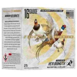 Federal Premium Hevi-Bismuth 16 Gauge 2-3/4 Inch 1-1/8oz Number 4 25 Round Shotgun Ammunition