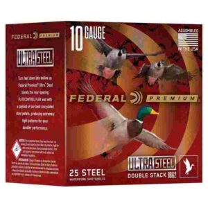 Federal Ultra Steel 12 Gauge 3-1/2 Inch 1-1/2oz Number 1 and BBB 25 Round Shotgun Ammunition