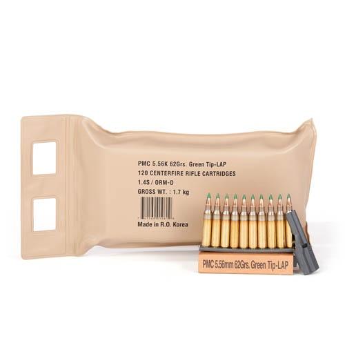 PMC X-Tac Battle Pack Rifle Ammunition 5.56mm 62 gr Green Tip 2920 fps 120/ct 1 PMC X-Tac Battle Pack Rifle Ammunition 5.56mm 62 gr Green Tip 2920 fps 120/ct