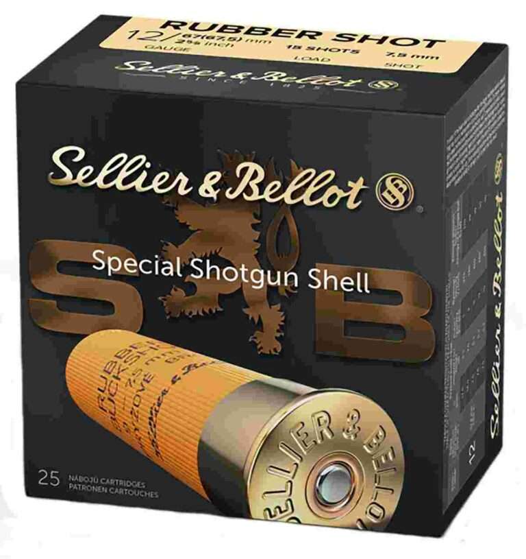 Mag-Tech Sellier Bellot 12 Gauge 2-3/4 Inch 15 Pellet Rubber Buckshot Ammunition