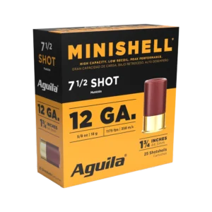 Aguila Minishell 12 Gauge 1-3/4 Inch Number 7.5 Shot 25 Round Shotgun Ammunition