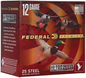Federal Ultrasteel 12 Gauge 3.5 Inch 1.5oz Number 2 and 4 Shot 1500 FPS 25 Round Shotgun Ammunition