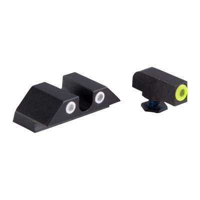 Night Fision Glock 17/19/33/46 Perfect Dot Yellow Front Clear U-Notch Rear Night Sight Set