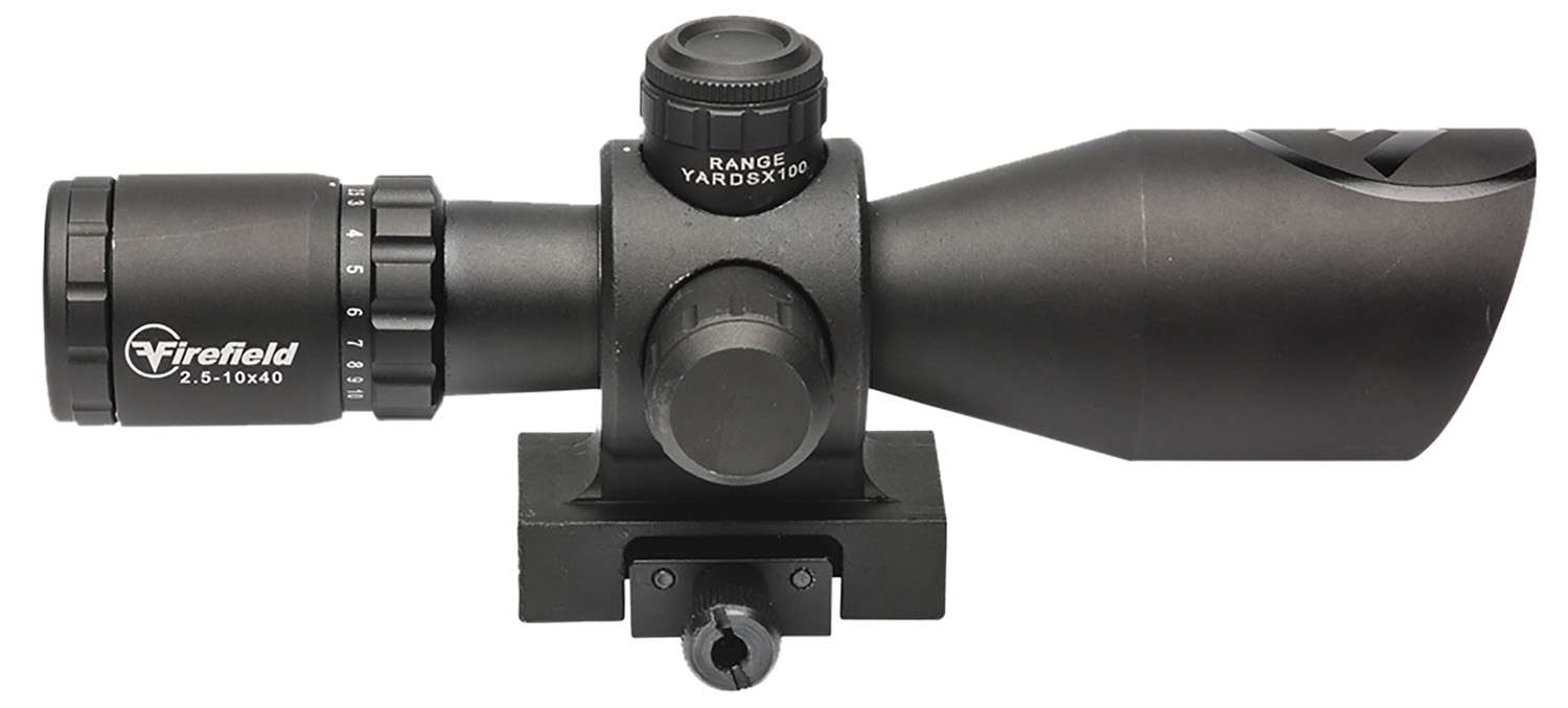 Firefield FF13064 Barrage Matte Black 2.5-10x40mm Illuminated Red/Green Mil-Dot Reticle 1 Firefield FF13064 Barrage Matte Black 2.5-10x40mm Illuminated Red/Green Mil-Dot Reticle