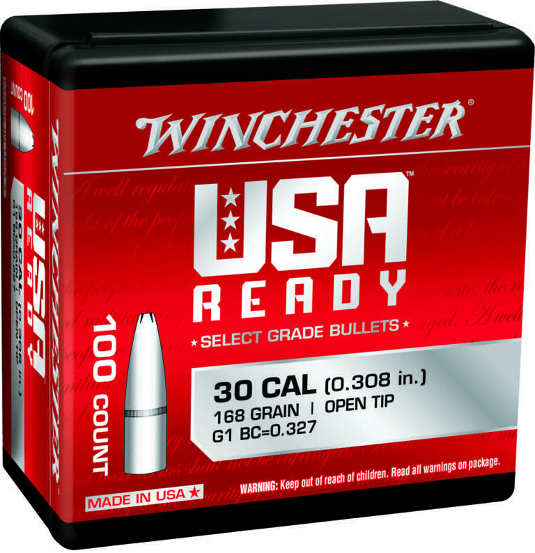 Winchester 308 Winchester 168 Grain Open Tip Rifle Ammunition