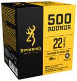Browning Ammo B194122000 BPR Performance Rimfire  22 LR 36 gr Plated Hollow Point 500 Per Box/ 4 Cs