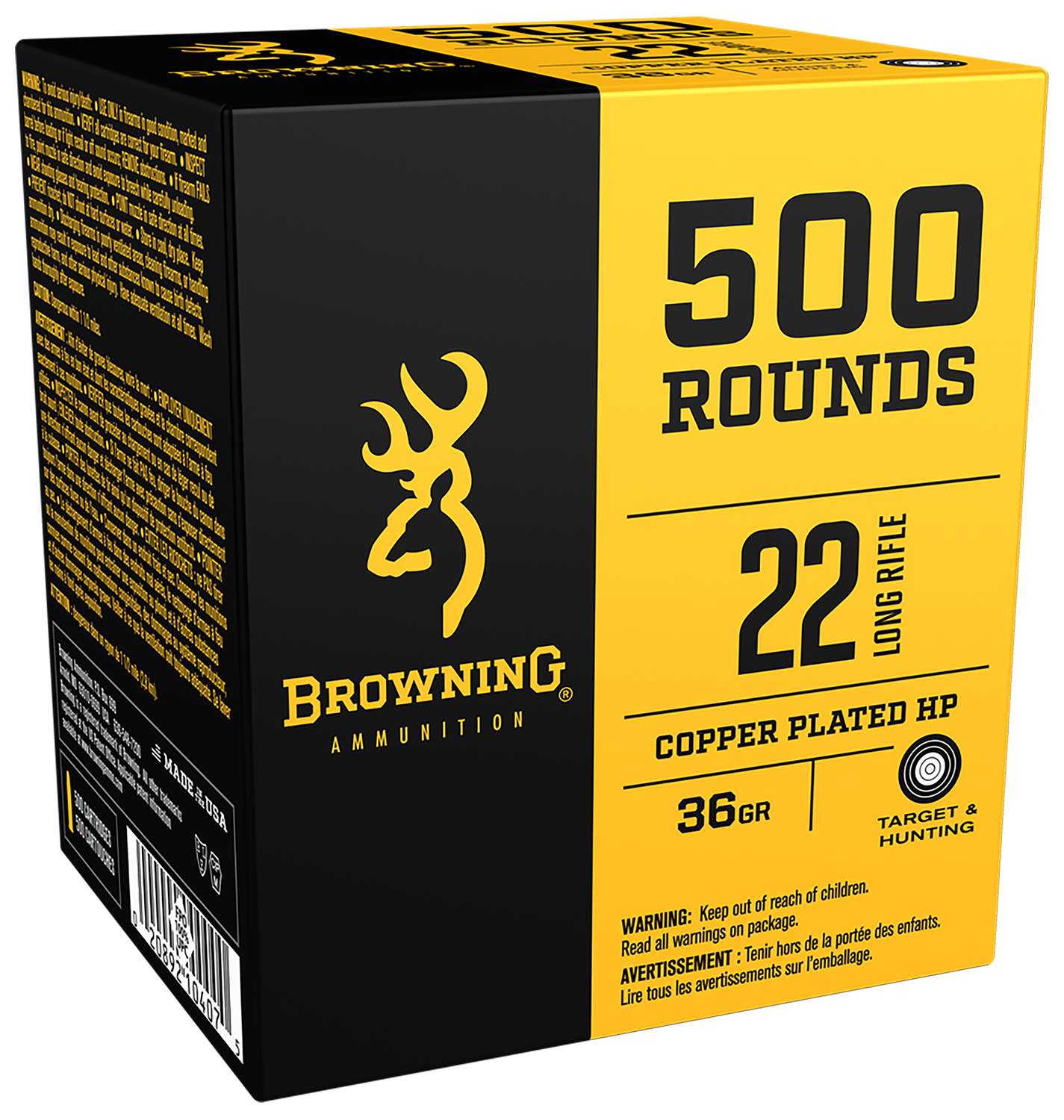 Browning Ammo B194122000 BPR Performance Rimfire 22 LR 36 gr Plated Hollow Point 500 Per Box/ 4 Cs 1 Browning Ammo B194122000 BPR Performance Rimfire 22 LR 36 gr Plated Hollow Point 500 Per Box/ 4 Cs