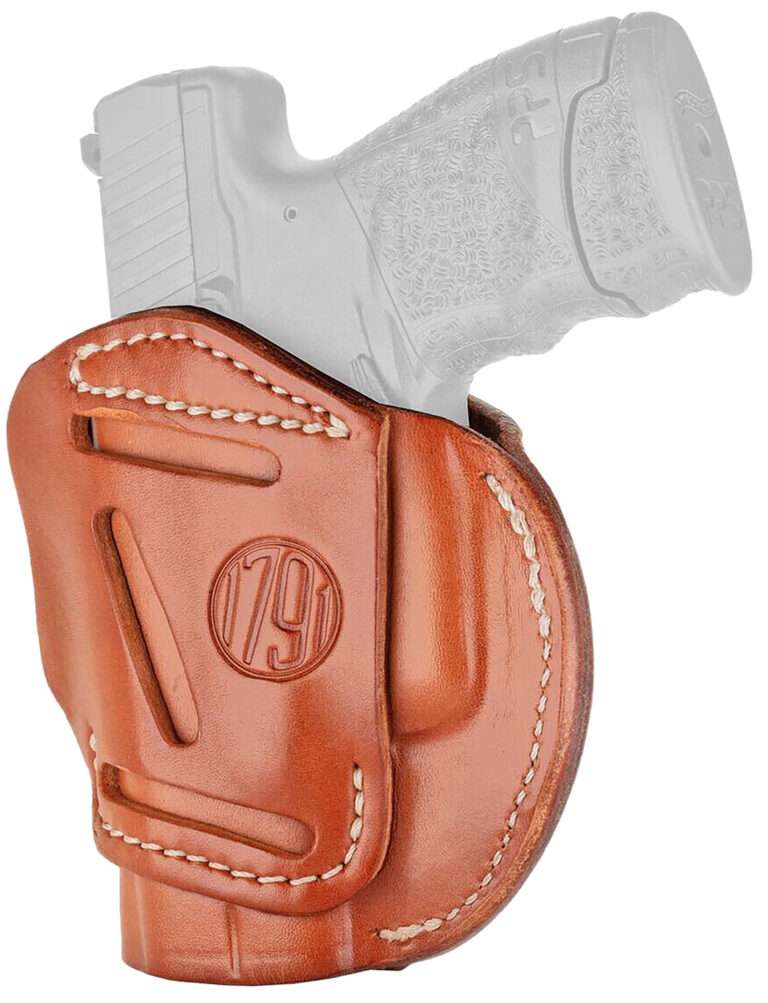 1791 Gunleather 3-Way Ambidextrous Classic Brown Leather Outside-The-Waistband Holster