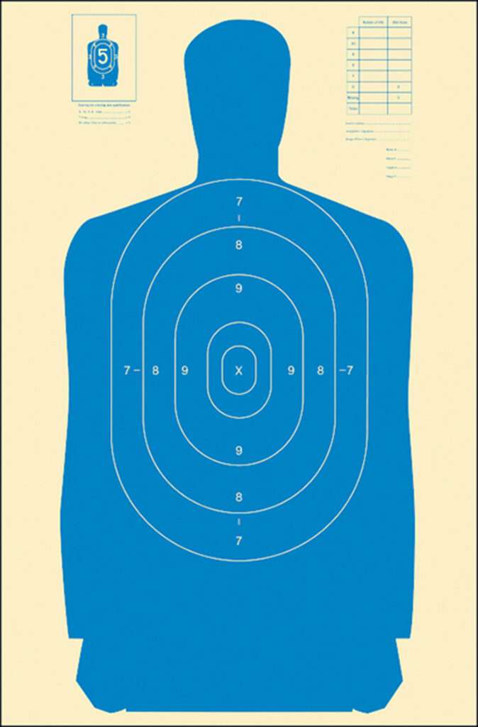 Action Target B27S Standard Blue Qualification Paper Target