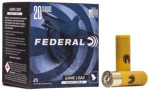Federal GameShok 20 Gauge 2-3/4 Inch 1 Ounce Number 6 Shot 25 Round Shotgun Ammunition