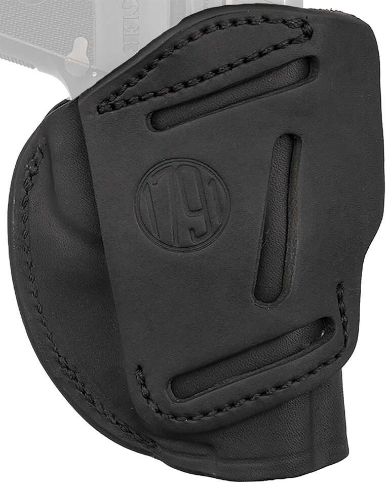 1791 Gunleather 4-Way IWB/OWB Stealth Black Leather Belt Clip Holster
