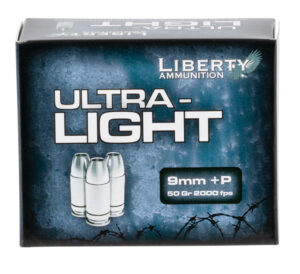 Liberty Ultra-Light 9mm Luger +P 50 Grain Lead Free Ammunition