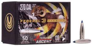 Federal Premium Terminal Ascent 270 Winchester 136 Grain Rifle Ammunition