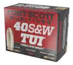 Fort Scott Munitions 400125SCV Tumble Upon Impact (TUI)  40S&W 125gr Solid Copper Spun 20 Per Box/25 Case